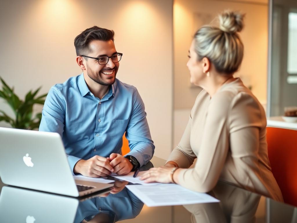Insurance advisor meeting with a client